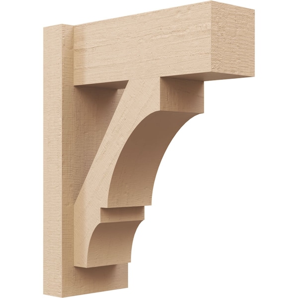 Ekena Millwork 6-in W x 14-in D x 18-in H Balboa Block Rough Cedar Woodgrain TimberThane Outlooker, Primed Tan OUTUR060X14X18BOA44RCPR - main